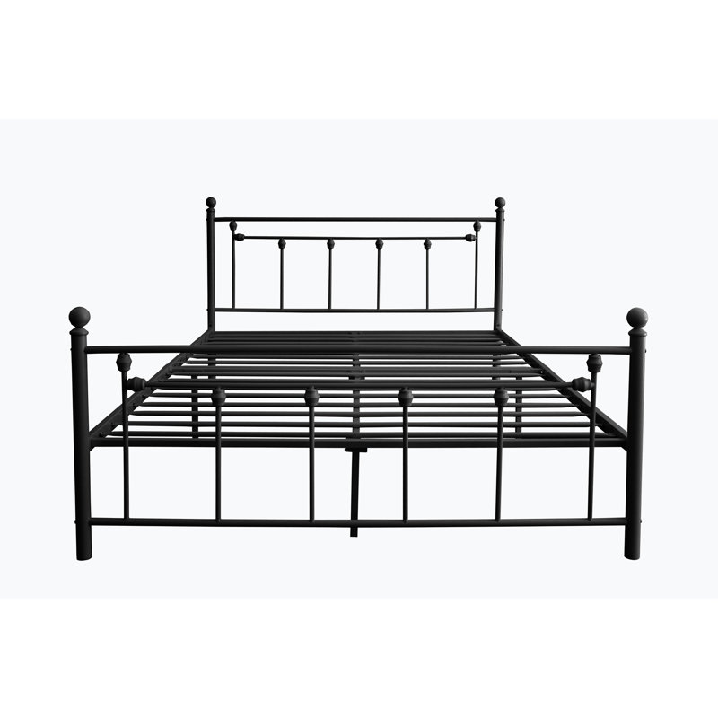 Home Decor Queen 38.39'' Steel Bed Frame Wayfair
